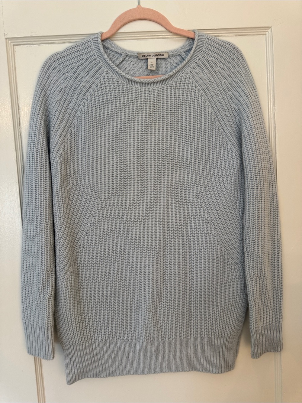 Autumn Cashmere Men's Pale Blue Crewneck Pullover